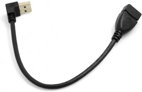 USB Typ A 3.0 (Female) zu USB Typ A 3.0 (Male) 90 Grad Aufwärtswinkel Kabel 23cm