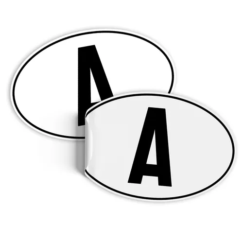 2x Länderkennzeichen 17,5x11,5cm nach DIN EU-Norm Aufkleber R226-30 Österreich