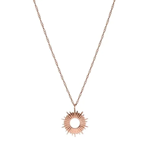 Purelei® Soleil Kette – Wasserfest & Verstellbar | Elegante Edelstahlkette mit Sonnen-Anhänger (Rosegold) - Moderne Halskette mit strahlendem Sonnen-Anhänger, der das Licht einfängt. Verstellbare Länge von 45–50 cm und aus langlebigem Edelstahl gefertigt – ideal für jeden Anlass!