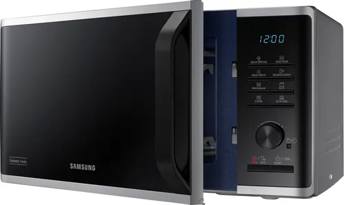 Samsung MG2AK3515AS Mikrowelle mit Grill, 800 W - Mikrowelle mit 23 ℓ Garraum, Quick Defrost und 27 Automatikprogrammen für eine einfache und gesunde Zubereitung Ihrer Lieblingsspeisen.