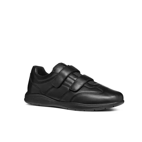 Geox Herren U SPHERICA EC2 B Oxford - Atmungsaktive Schnürhalbschuhe in Schwarz, Größe 43 EU - Herren-Schnürhalbschuhe mit atmungsaktivem Design für optimalen Tragekomfort den ganzen Tag.