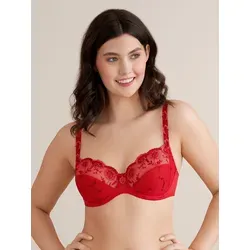 Conturelle Bügel-BH 80505 Provence Tango red 100D - Funktionsunterwäsche mit perfekter Passform, dreiteiligem Cup und elastischen Außenträgern für optimalen Tragekomfort.