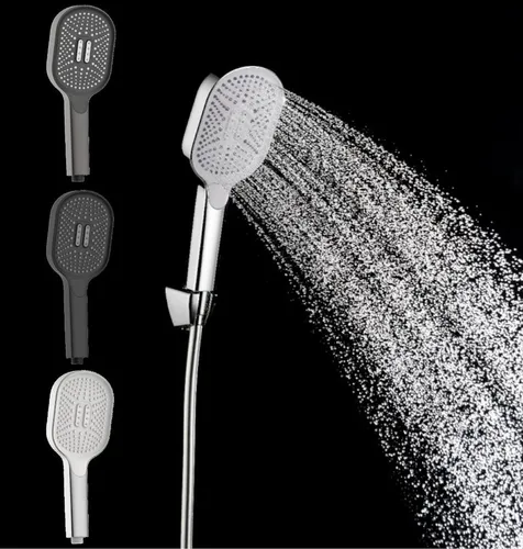 Sanilo Handbrause Duschkopf mit Anti-Kalk-Noppen - Handbrausen mit 3 Strahlarten, modern und hochwertig. Erleben Sie Duschen neu mit leicht zu reinigenden Silikondüsen und optimalem Wasserfluss.