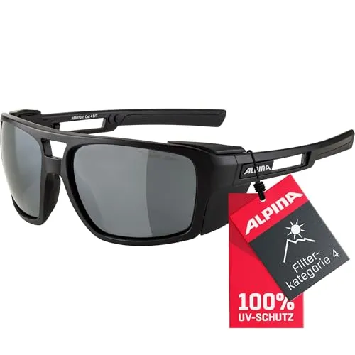 Alpina Skywash Sonnenbrille - Schwarz - One Size - Sportbrillen mit UV-Schutz und stylishem Design, ideal für Outdoor-Aktivitäten und sportliche Einsätze.