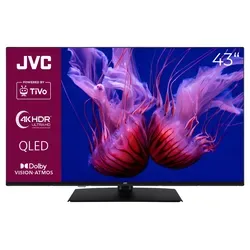 JVC QLED Fernseher 43 Zoll - Smart TV powered by TiVo, 4K UHD mit Dolby Vision und Dolby Atmos für atemberaubende Bilder und grenzenlose Unterhaltung