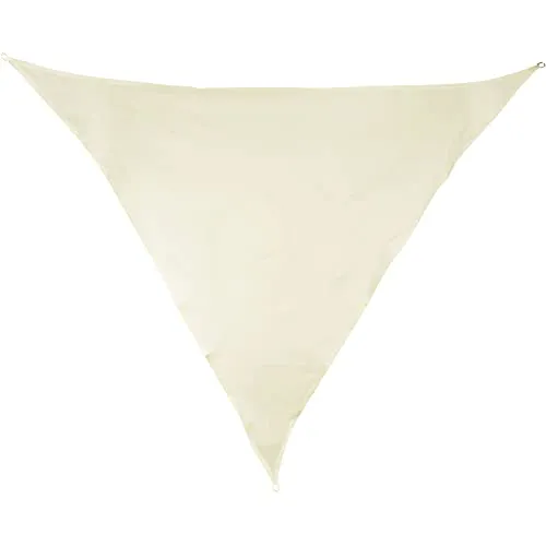Sonnensegel 3,6 m dreieckig - Creme - Sonnenschutz ohne Hitzestau - atmungsaktiv - UV-Schutz Garten Terasse Camping