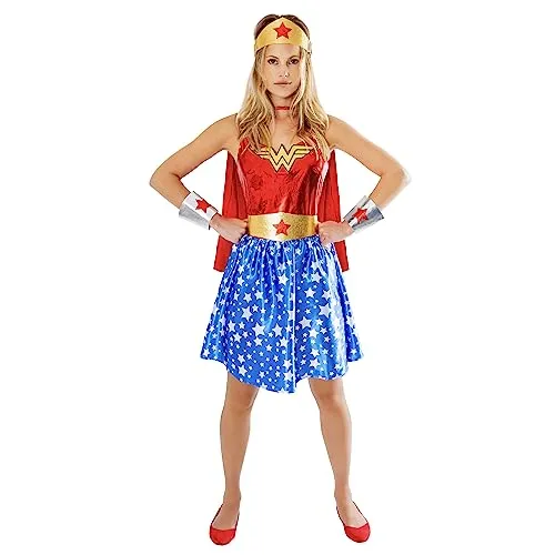 Rubies 1000701M Wonderwoman Erwachsenenkostüm für Erwachsene, mehrfarbig, 42-44, Halloween, Halloween
