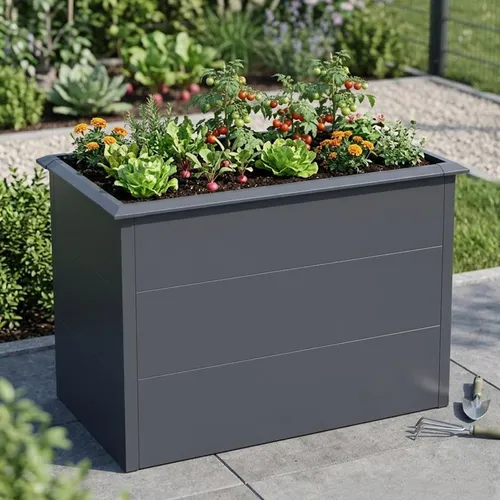 ESTEXO Hochbeet mit Schneckenkante 100x50x77 cm - Praktisches Hochbeet mit Schneckenschutz, ideal für den Garten. Hohe Stabilität und einfache Montage ermöglichen eine komfortable Pflege Ihrer Pflanzen. Witterungsbeständig und vielseitig einsetzbar für Gemüse, Kräuter und Blumen.