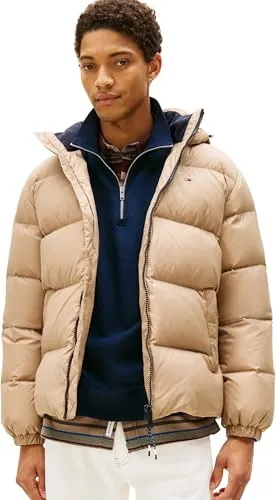 Tommy Jeans Herren Pufferjacke Essential Down Jacket Warm, Beige (Coastal Taupe), XXL