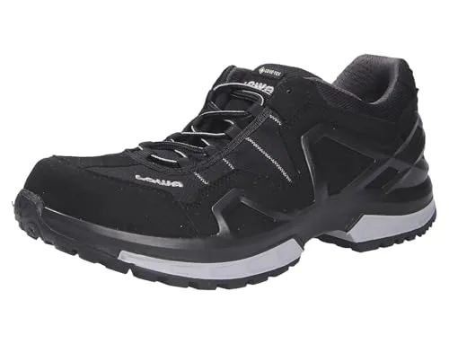 Lowa Gorgon GTX Wanderschuhe schwarz Gr. 40 - Wanderschuhe aus Echtleder für Erwachsene, wasserdicht und ideal für anspruchsvolle Trails.