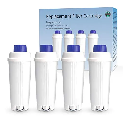 Somune Filter für kaffeemaschinen delonghi de'longhi dlsc002 Filter Filterpatrone Aktiv Kohle Weichspüler, Water filter Kompatibel mit Delongie ECAM, Esam, ETAM, BCO, EC (4er Pack)