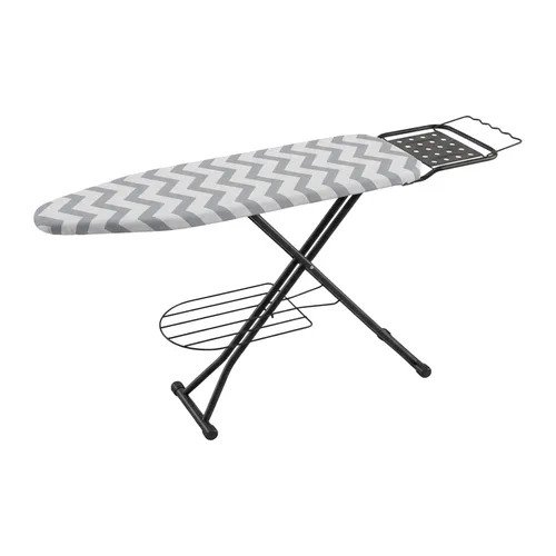 relaxdays Bügelbrett 110 x 33 cm – Höhenverstellbar - Praktisches Bügelbrett mit stabiler Metallkonstruktion und hitzebeständigem Bezug. Ideal für rückenschonendes Bügeln von Hemden und Kleidern. Inklusive integrierter Bügeleisenablage und Kleidergitter für frische Wäsche.