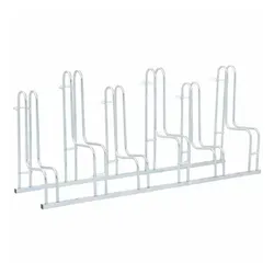 vidaXL Fahrradständer für 6 Fahrräder in silber von vidaXL