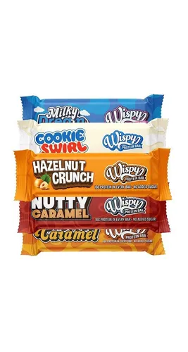 Wispy Protein Bar Cookie Swirl, 10 x 55 g Riegel - Leckere Proteinriegel für den Snack zwischendurch, ideal für aktive Menschen. Praktisch verpackt und perfekt für unterwegs.