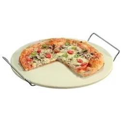 Kesper Cordierit-Keramik Pizzastein, rund 71550 , Maße (H x B x T): 1 x 33 x 33 mm