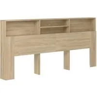 vidaXL Kopfteil mit Ablagen Sonoma-Eiche 220x19x103,5 cm von vidaXL