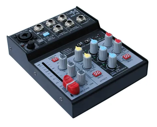 E-Lektron AIM-42 4-Kanal Streaming Audio-Mixer - Mixer mit 4 Kanälen, integrierter Soundkarte und Plug-and-Play-Funktion für einfaches Streamen und Aufnehmen.
