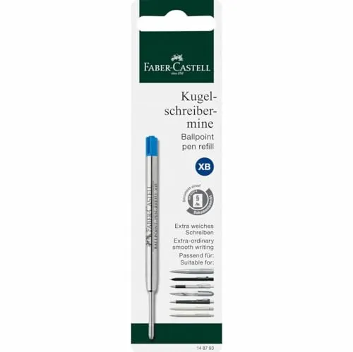 Faber-Castell 148793 Kugelschreibermine, Mine XB, blau (5x blau)