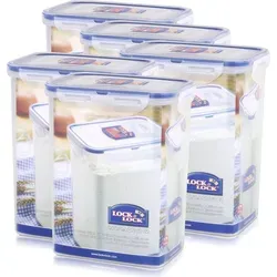 LOCK & LOCK HPL813 Vorratsdose 1,8L - Luft- und wasserdicht - Vorratsdose aus transparentem Kunststoff, ideal zum Frischhalten von Lebensmitteln, mit praktischer rechteckiger Form und 1,8L Volumen.