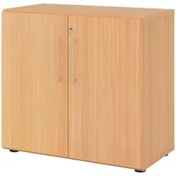 bümö Aktenschrank, Buche, 80x74.8x42 cm - Büroschränke mit Höhenjustierung für kippelfreien Stand, ideal für unebene Böden. Schneller Aufbau mit Threespine-Klicksystem - perfekt für flexibles Arbeiten!