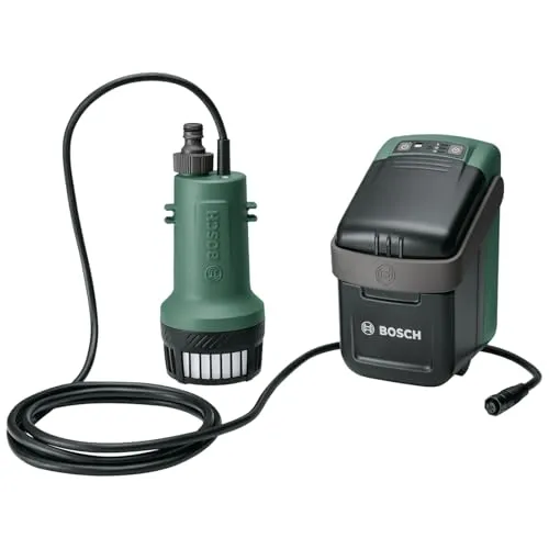 Bosch Akku-Tauchpumpe GardenPump 18V-2000 - vielseitig einsetzbare Regenwasserpumpe, ideal für Bewässerung und Reinigung bis 25 m Reichweite