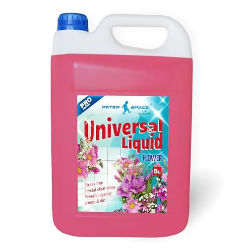 Allzweckreiniger, Universal-Bodenreiniger, Bodenreiniger für Laminat, Marmor, Steinböden, Linoleum, Parkett Pflegemittel für Holz & Laminat, mit blumen Duft, Peter Space 5L
