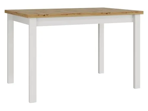 MIRJAN24 Tisch Alba 1S - Esszimmer Tisch in Artisan Eiche und Weiß - Moderner Esstisch mit stabiler Laminatplatte, ideal für kleine bis mittelgroße Essbereiche. Maße: 120x80x78 cm, perfekt für gemütliche Familienessen.
