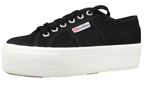 Superga Damen Sneaker Low 2790 COTW Linea up an down - Damen-Sneaker mit atmungsaktivem Baumwoll-Canvas-Obermaterial und eleganter 4 cm Plateausohle für einen bequemen und stilvollen Look.