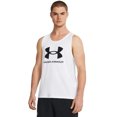 Under Armour Herren UA SPORTSTYLE LOGO TANK - Leichtes Funktionsshirt für Männer - Trainingsbekleidung – Dieses Tank Top bietet schnellen Feuchtigkeitstransport und hohen Tragekomfort dank weicher Baumwollmischung, ideal für schweißtreibende Workouts.