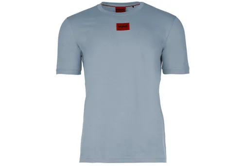 HUGO Herren T-Shirt Diragolino212 - Stilvolles Rundhals-Shirt in Blau - Herren-Shirts aus 100% Baumwolle für angenehmen Tragekomfort, ideal für lässige Outfits und hochwertige Qualität.