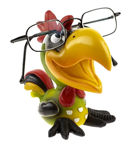 By Bers Leon tolle Designs, Brillenhalter Brillenständer Brillenablage Brillenaufbewahrung, handbemalt, Tiere, Tiermotive wirklich lustig, für Spaßversteher und Junggebliebene Geschenk (grün)