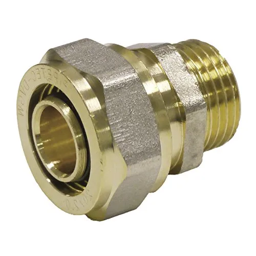 Pipetec Schraubfitting Übergang 26x3 mm 1/2 Aussengewinde für Mehrschicht-Verbundrohr, DVGW, UBA-konform, bis max.100°C