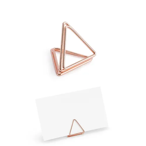 Tischkartenhalter Dreieck 10 Stück in rosé oder gold / Fotohalter Kartenhalter