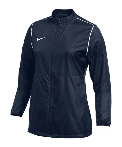 Nike BV6895-410 Repel Park20 Jacket Damen - Obsidian/White, Größe XL - Trainingsbekleidung, wind- und wasserabweisend für perfekten Schutz bei Wettkämpfen, bietet maximale Wärme durch die längere Passform.