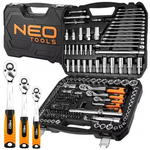 NEO TOOLS Schlüsselsatz 216 Teile im Koffer