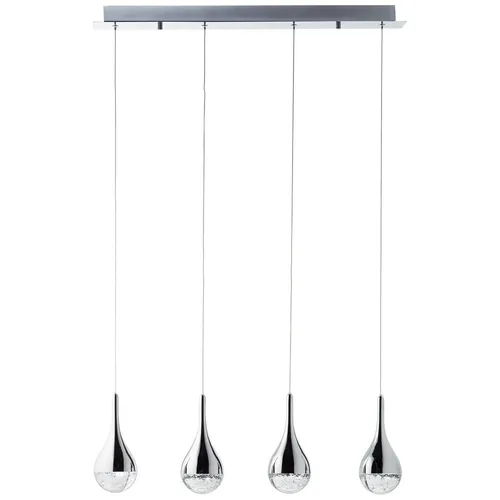 Brilliant Pendelleuchte Frizzante 4flg, LED dimmbar in Warmweiß - Moderne Hängelampe mit tropfenförmigem Design, ideal für stilvolle Innenräume. Mit 1600 Lumen und einfach kürzbarer Abhängung für optimale Lichtverhältnisse.
