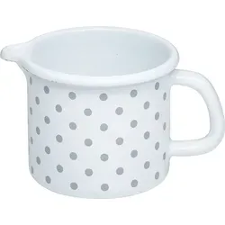 Riess Emaille Schnabeltopf Ø 10 cm Pünktchen Grau