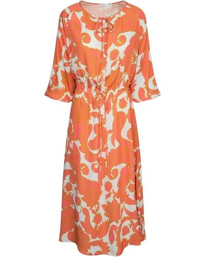 seidensticker Midikleid Satinkleid in Lachspink, Größe 38 in orange von Seidensticker