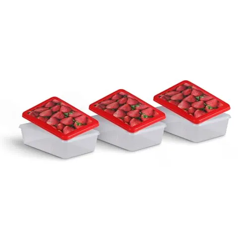 Pro Home Frischhaltedosen für Lebensmittel 1,25 L (3er Pack) Vorratsdose, Aufbewahrungsbox für Obst, Gemüse oder Snacks, Meal Prep Box, Lunchbox
