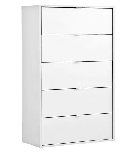 mokebo Sideboard Die Stilvolle - 5 Schubladen Kommode in Weiß - Elegantes Sideboard mit 5 Schubladen, ideal für stilvolle Wohnräume. Hergestellt aus umweltfreundlichen Materialien und 100% klimaneutraler Lieferung.