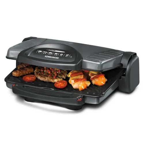 Rommelsbacher Kontaktgrill KG 1800 - Vielseitiger Elektro-Kontaktgrill, ideal für Fleisch und Gemüse, unkomplizierte Handhabung für Haus und Garten