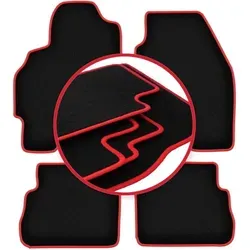 Carlux-red Autofußmatten Für: Ford Mondeo Mk2 Kombi, Limousine, Liftback, Fließheck (1996-2000)