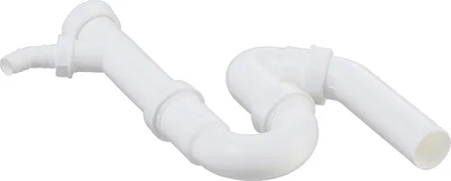 Röhren-Siphon TG Weiß Kunststoff Ablaufbogen 45° DN 40 300220