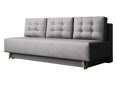 Mirjan24 Schlafsofa Fris, Farbauswahl, Couch mit Bettkasten und Schlaffunktion, Bettsofa, Sofa, Dauerschläfer-Sofa, Polstersofa, Schlafcouch, Wohnlandschaft (Sawana 21)