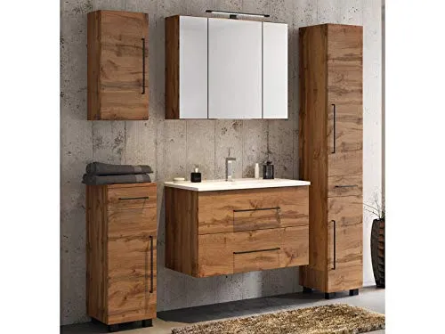 möbelando Badezimmer Badmöbel Set Luzern II (5-teilig) von Möbelando