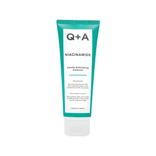 Q+A Niacinamid Peeling-Reiniger, Niacinamide, Inulin und Fruktose schützen Ihre Haut vor Irritationen und Empfindlichkeit und fördern gleichzeitig eine reine, ruhige Haut, 125ml