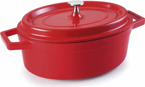 Lacor 25931 Oval Rotbratentopf 31 x 25 cm aus Aluminium