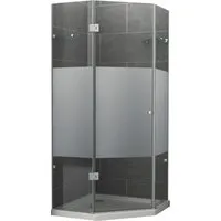 Dein Bau Projekt Dusche 5-Eck Teilsatiniert 80 x 195 cm mit Wanne DIN Links