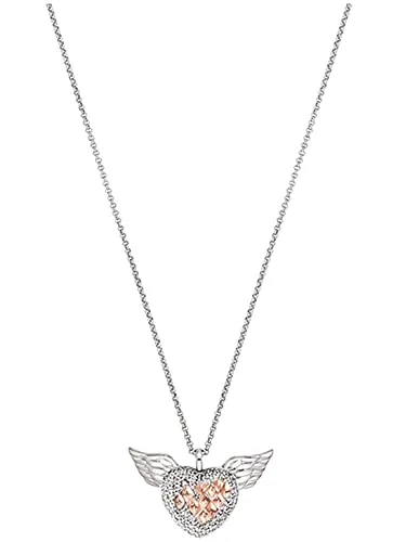 Engelsrufer Kette Heartangel mit Zirkonia - Elegante Kette aus Silber 925, verstellbar auf 55 cm, mit funkelndem Zirkonia-Anhänger. Perfekt für jeden Anlass – ob Büro oder Feier!