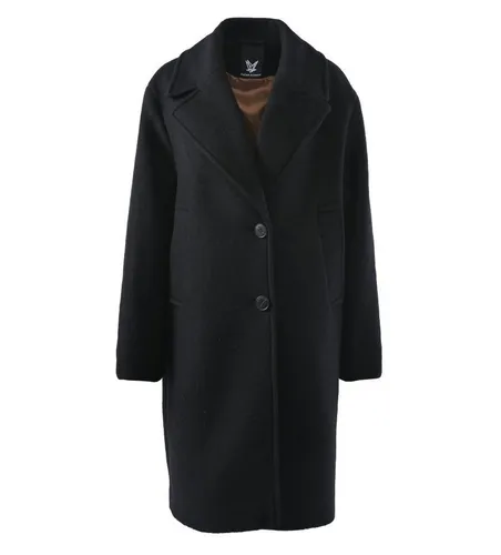 Fuchs Schmitt Wollmantel mit Knöpfen in schwarz von Fuchs Schmitt